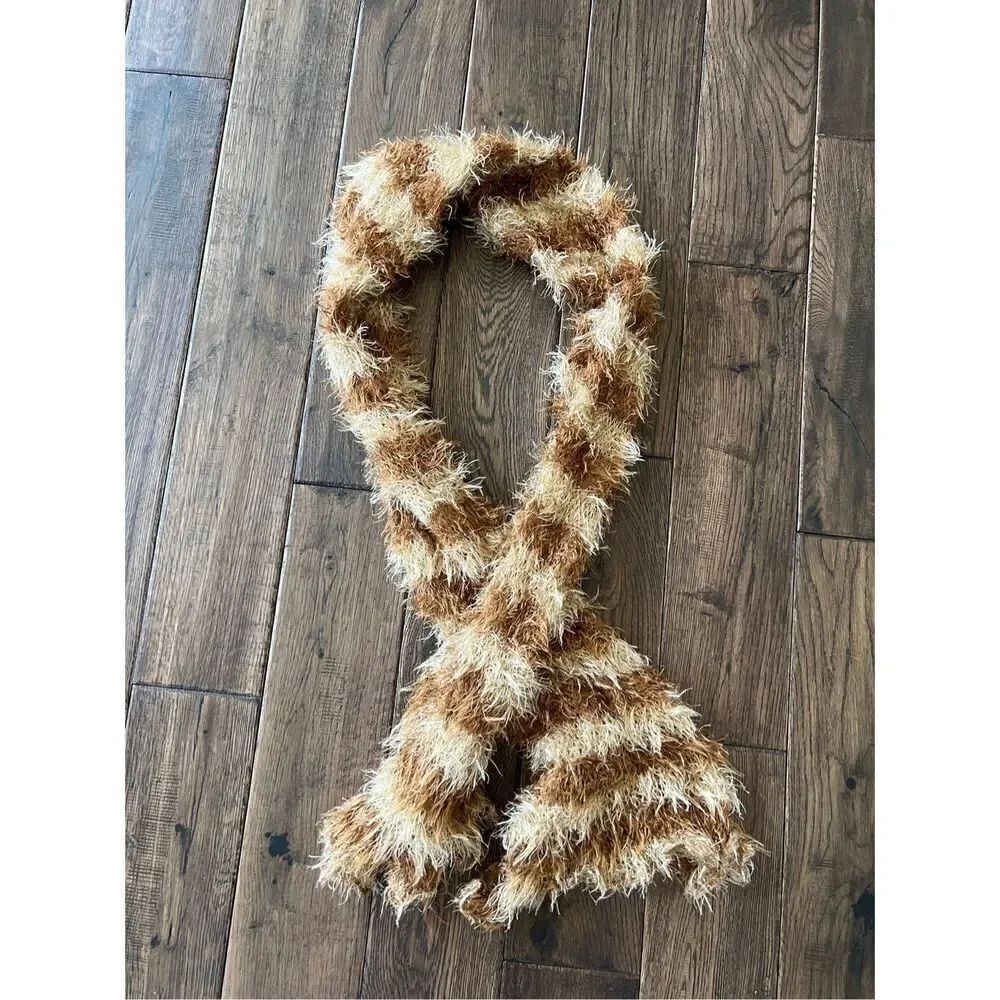 Beautiful soft brown striped scarf